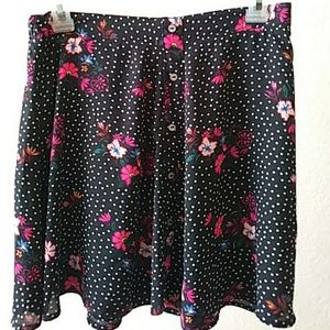 Express Flowy Floral Skirt